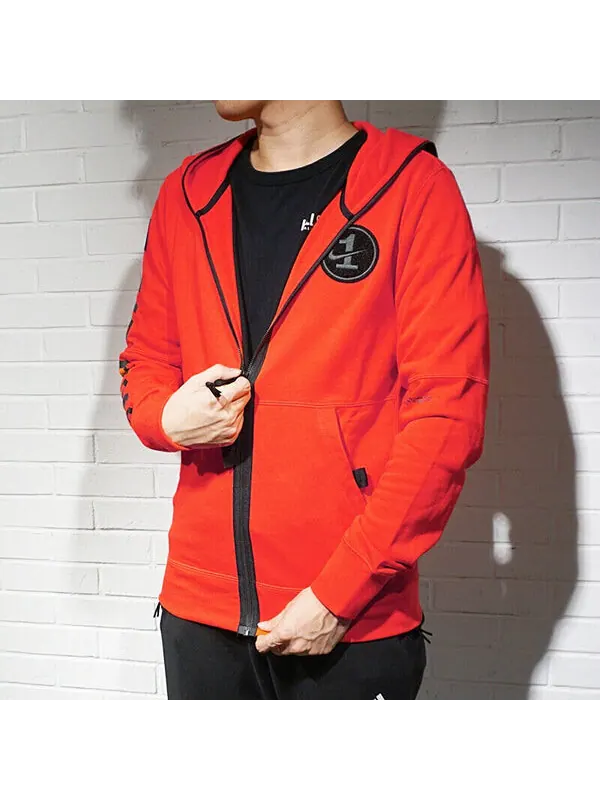 Куртка Men's Nike Air Force1 Hooded Jacket Red — изображение 3 из 4, красный