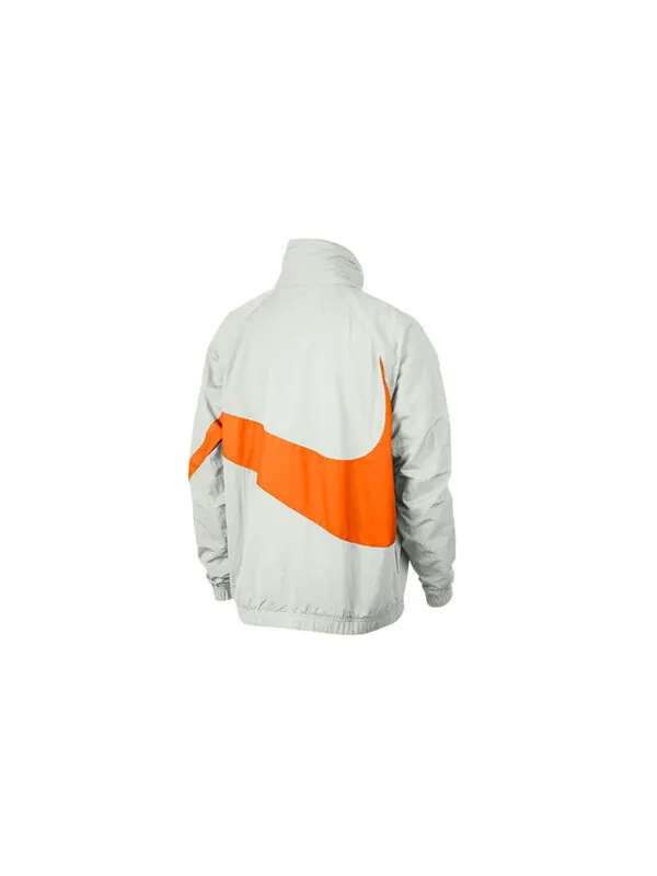 Куртка Nike Big Swoosh Half Zipper Jacket White Orange — изображение 2 из 4, белый/оранжевый