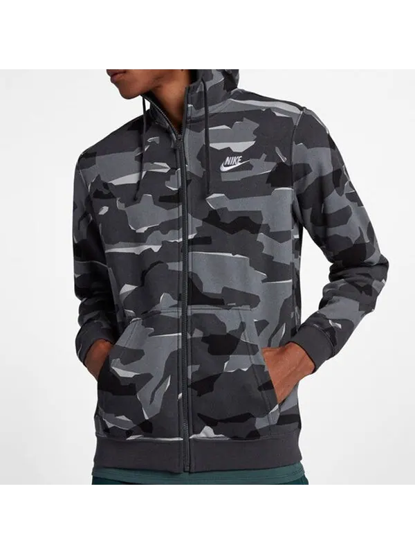 Куртка Nike As Camo JKT Jacket Grey Camo Jacket 'Grey Black' — изображение 3 из 4, серый/черный