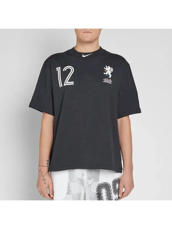 Футболка x off-white mercurial nrg x t-shirt 'black' Nike — изображение 3 из 4, черный