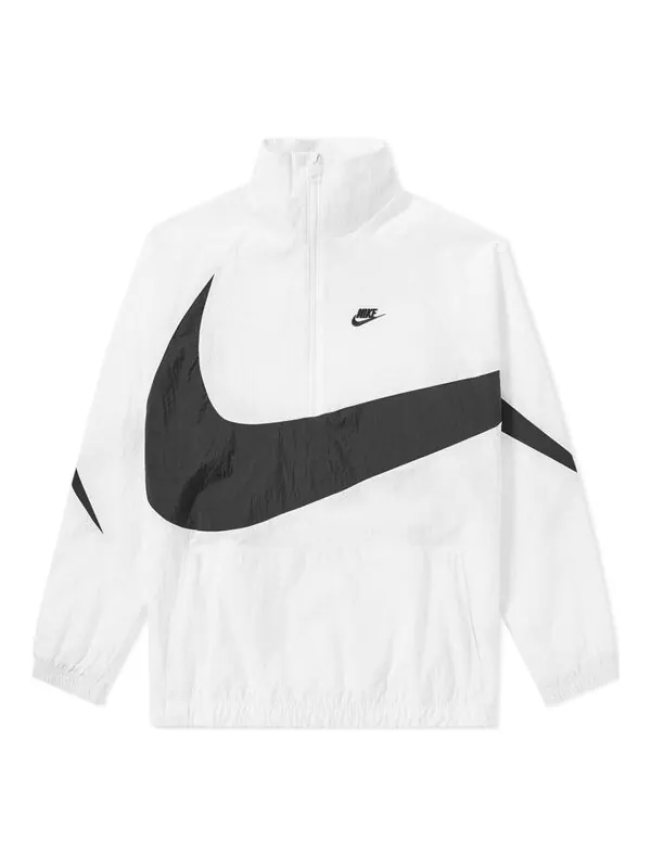 Куртка Nike Swoosh Half-Zip Jacket 'White Black' — изображение 1 из 4, белый