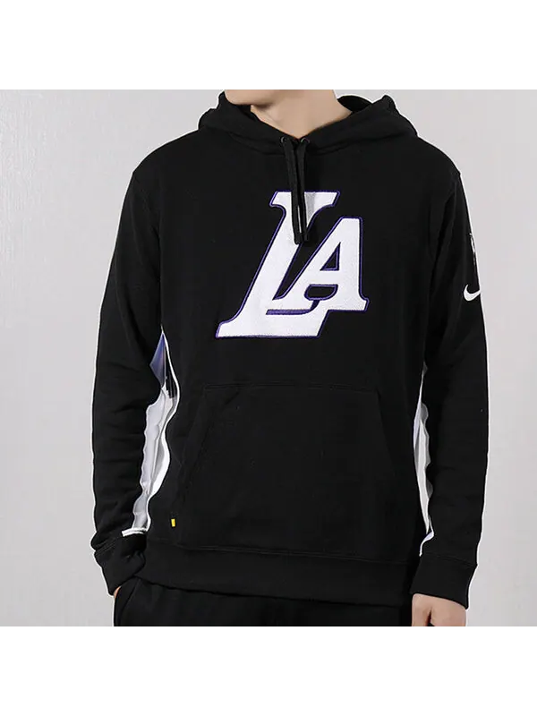 Толстовка Nike NBA Los Angeles Lakers Pullover Black — изображение 3 из 4, черный