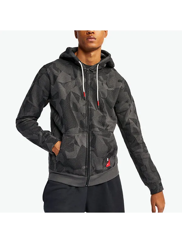 Куртка Nike Kyrie Kyrie Irving Basketball Sports Fleece Lined Jacket Gray — изображение 3 из 4, серый