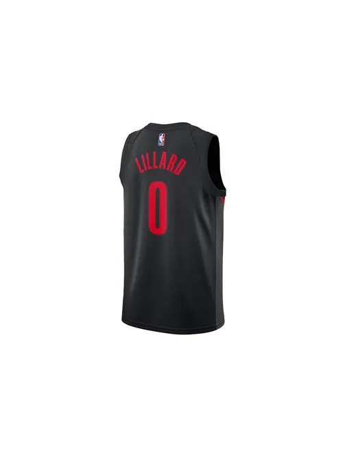 Футболка portland trail blazers damian lillard city edition swingman jresey sw 0 Nike — изображение 2 из 2, черный/красный