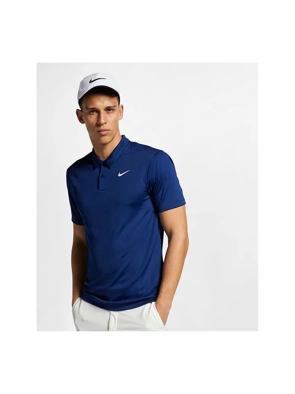 Футболка Nike Golf Dri-FIT Essential Polo Shirt 'Navy Blue' — изображение 3 из 4, синий