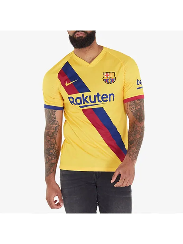 Футболка fc barcelona 19 20 выездная фанатская футболка Nike — изображение 3 из 4, желтый