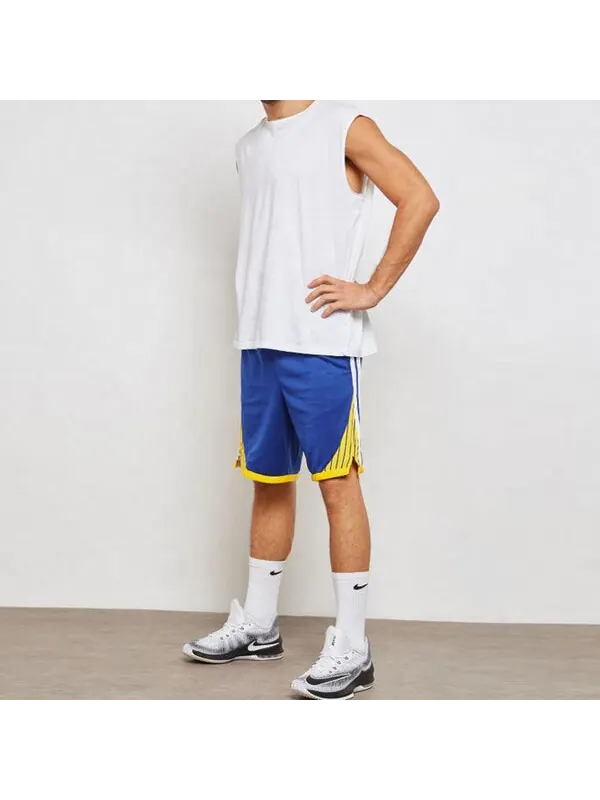 Шорты nba icon edition swingman sports basketball shorts sw fan edition golden state warriors blue Nike — изображение 4 из 4