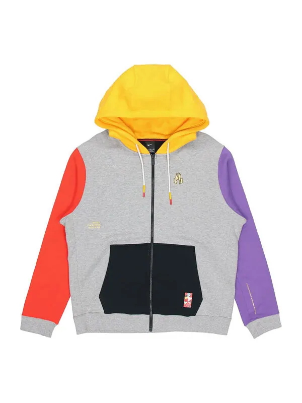 Толстовка Nike Kyrie CNY Chinese New Year Fleece Lined Basketball Jacket 'Grey Multi-Color' — изображение 1 из 4, серый