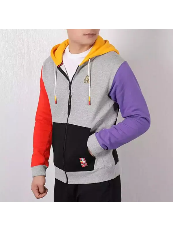 Толстовка Nike Kyrie CNY Chinese New Year Fleece Lined Basketball Jacket 'Grey Multi-Color' — изображение 4 из 4, серый