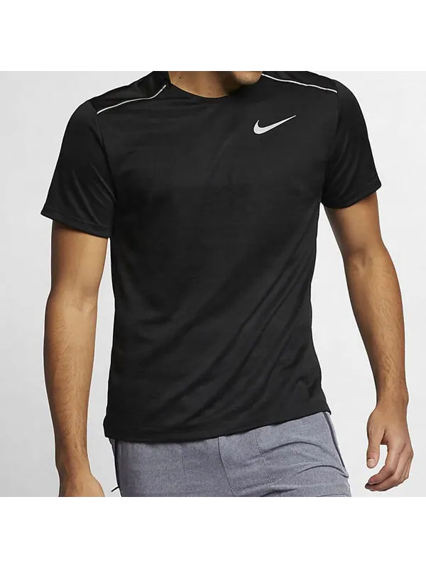 Футболка athleisure casual sports round neck short sleeve black Nike — изображение 4 из 4, черный