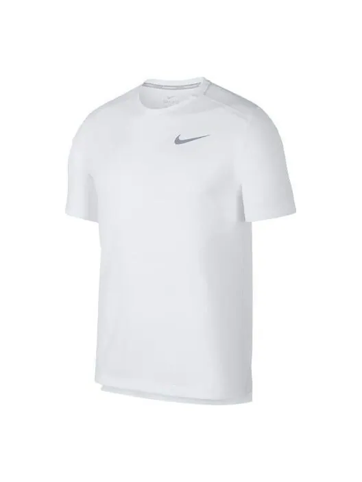 Футболка dri-fit miler running quick dry short sleeve white Nike — изображение 1 из 4, белый