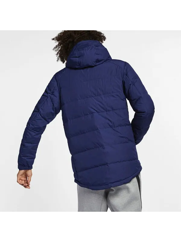 Пуховик Nike Outdoor Windproof Stay Warm Casual hooded down Jacket Navy Blue Dark blue — изображение 4 из 4, синий