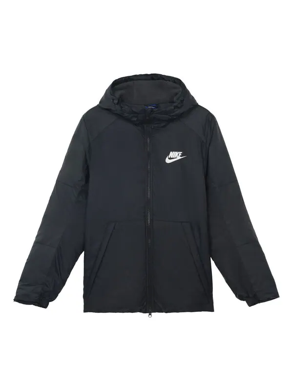 Куртка casual sports stay warm hooded padded jacket black Nike — изображение 1 из 4, черный
