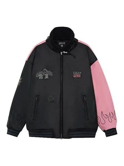 Куртка x sta_group badfive модная куртка Li-Ning — изображение 1 из 2, черный/розовый