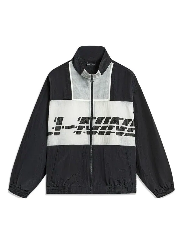Куртка ветровка спортивная куртка Li-Ning — изображение 1 из 2, черный/белый