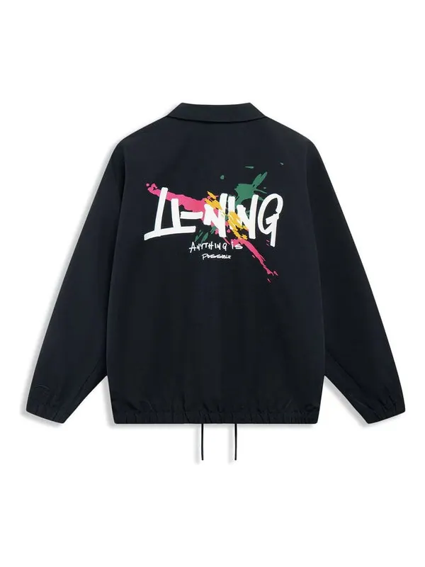 Куртка с графическим рисунком куртка тренера Li-Ning — изображение 2 из 2, черный/мульти