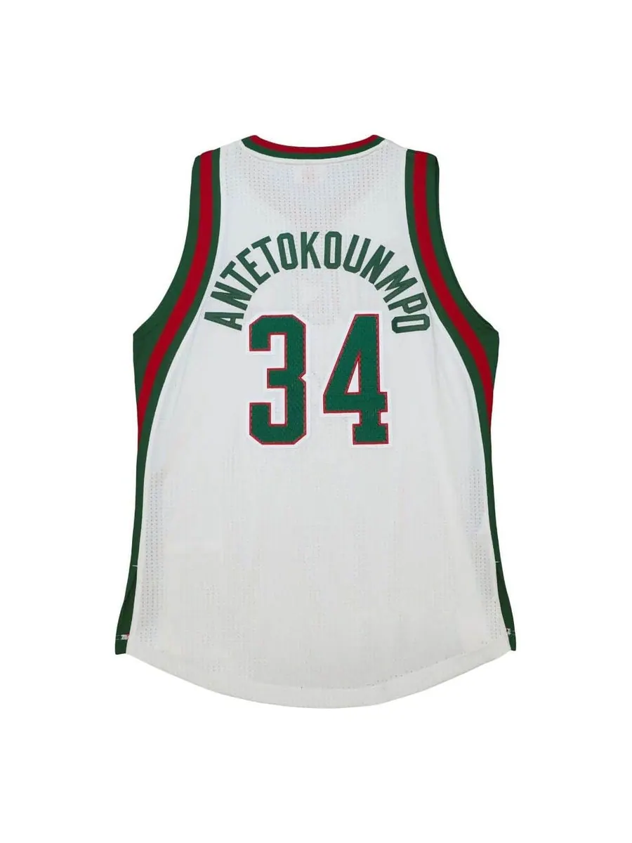 Джерси Mitchell & Ness x NBA Milwaukee Bucks Home 2013-14 Jersey 'Giannis Antetokounmpo 34' — изображение 2 из 2, белый