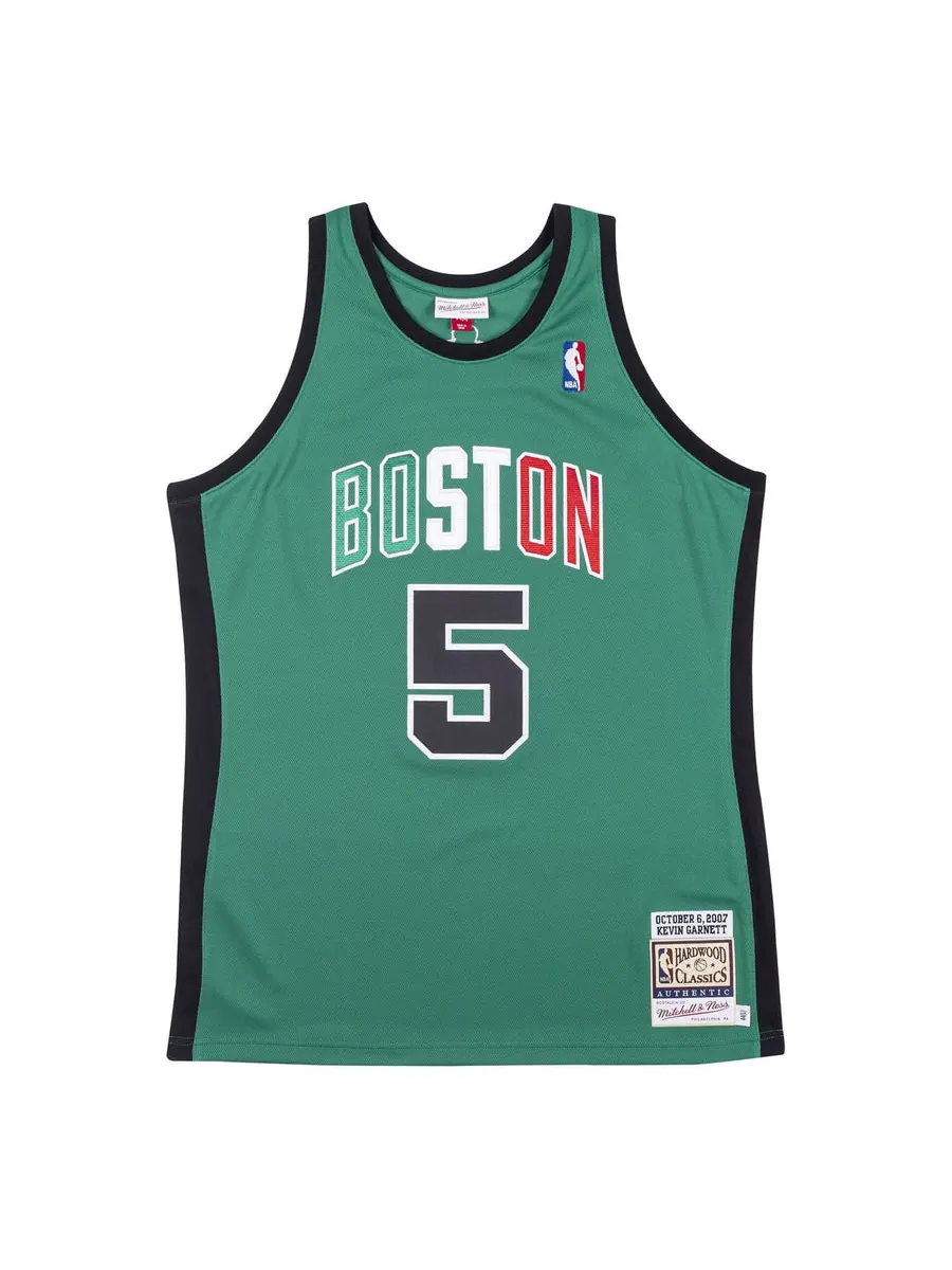 Джерси Mitchell & Ness NBA Kevin Garnett Boston Celtics 2007/08 Jersey #5 — изображение 1 из 3, зеленый