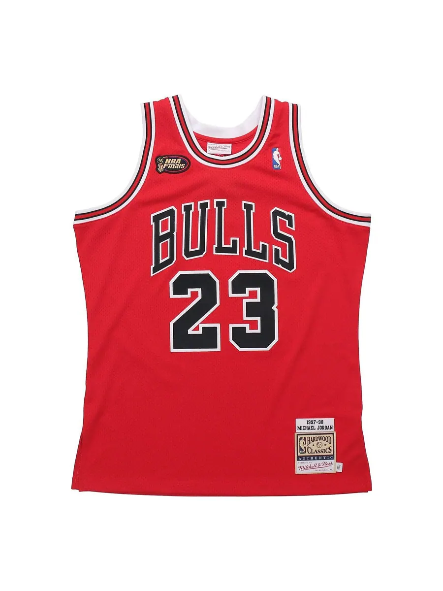 Джерси Mitchell & Ness NBA Michael Jordan Chicago Bulls 1997/98 Finals Road Jersey #23 — изображение 1 из 4, красный