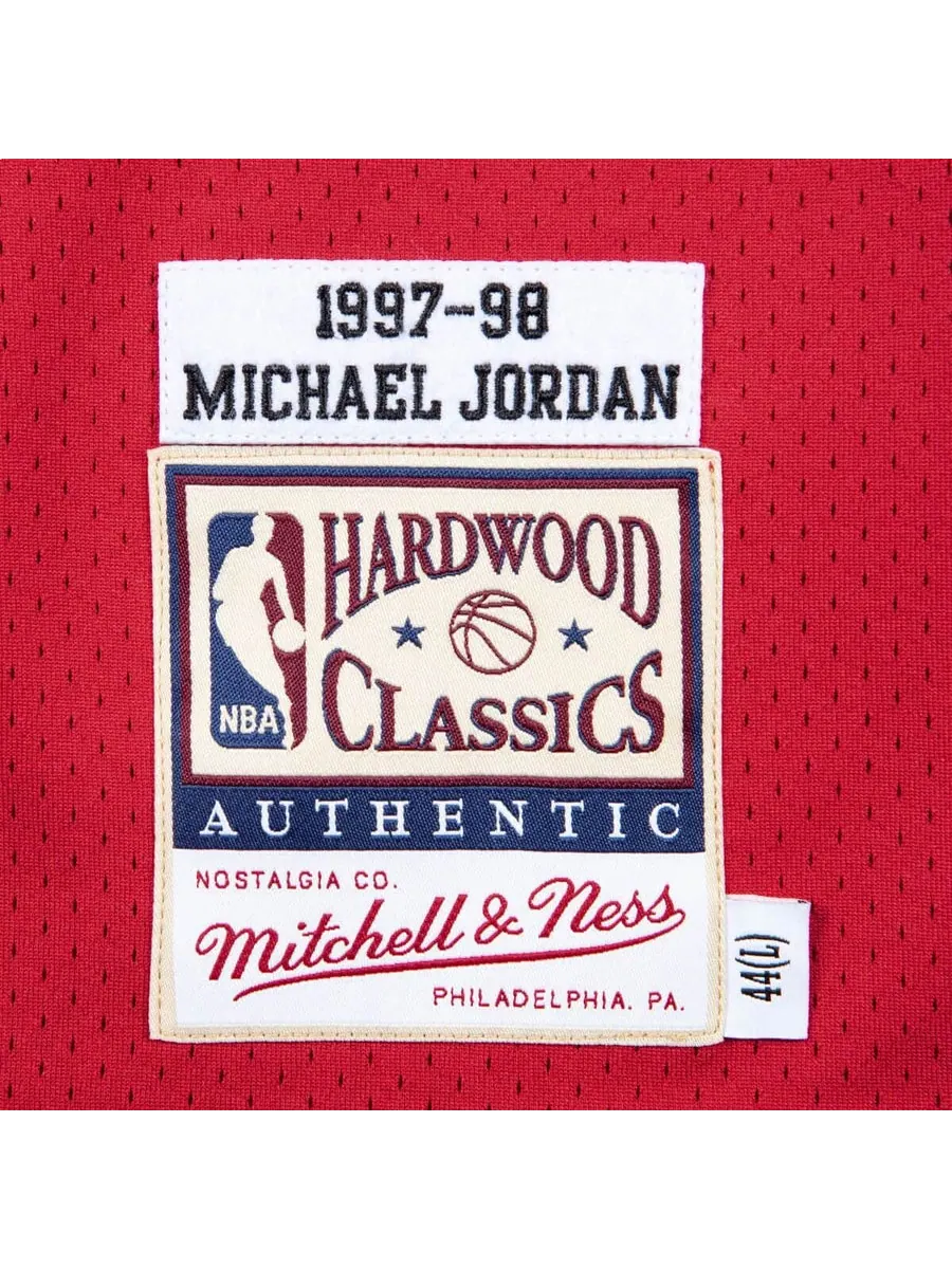 Джерси Mitchell & Ness NBA Michael Jordan Chicago Bulls 1997/98 Finals Road Jersey #23 — изображение 3 из 4, красный
