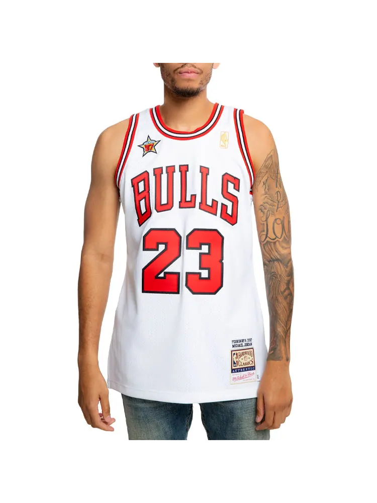 Баскетбольное джерси Mitchell & Ness NBA AU 97 23 — изображение 3 из 5, белый