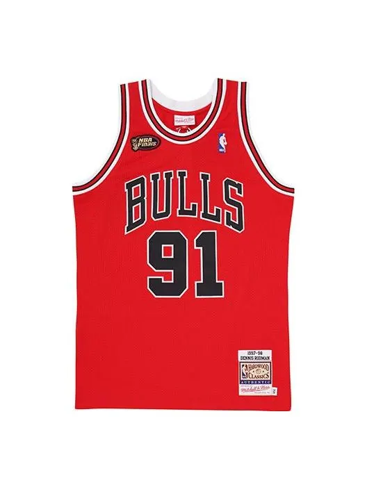 Баскетбольное джерси Mitchell & Ness NBA Authentic Dennis Rodman Chicago Bulls Road 1997-98 Jersey — изображение 1 из 2
