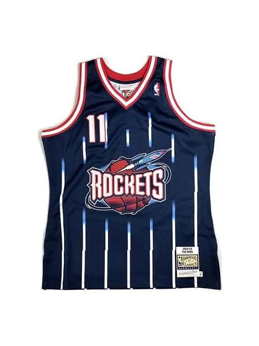 Джерси Mitchell & Ness NBA Yao Ming Houston Rockets 2002/03 Authentic Jersey #11 — изображение 1 из 2, темно-синий