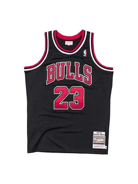Джерси Mitchell & Ness NBA Michael Jordan Chicago Bulls 1997/98 Authentic Jersey #23 — изображение 1 из 2, черный