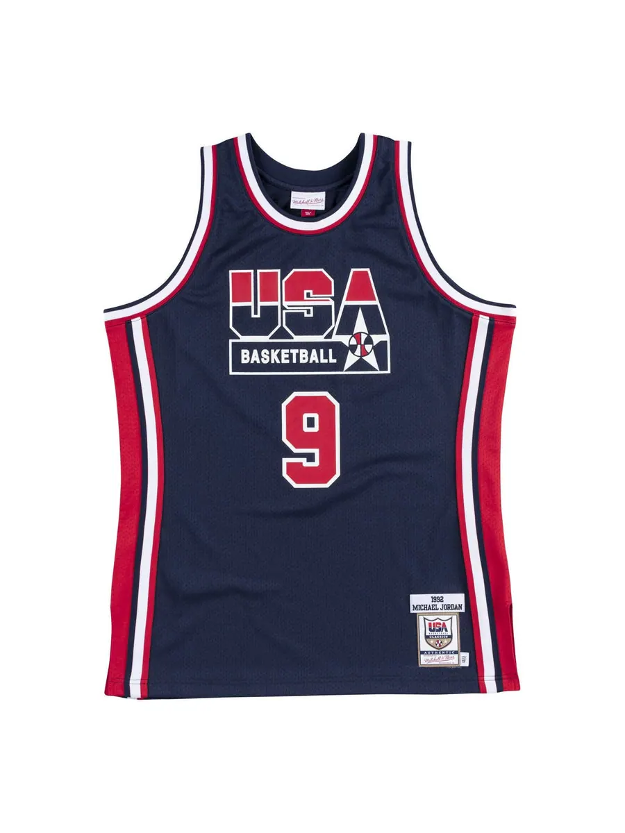 Джерси Mitchell & Ness Team USA 1992 Jerseys 'Michael Jordan 9' — изображение 1 из 3, темно-синий