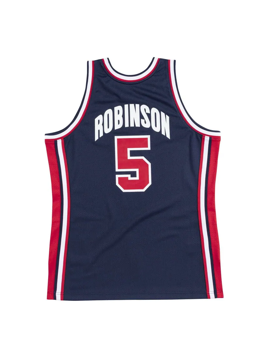 Джерси Mitchell & Ness Team USA 1992 Jerseys 'David Robinson 5' — изображение 2 из 3, темно-синий