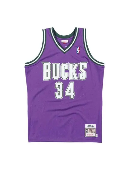 Баскетбольное джерси Mitchell & Ness NBA Authentic Jersey 'Milwaukee Bucks - Ray Allen 2000-01' — изображение 1 из 2, мульти