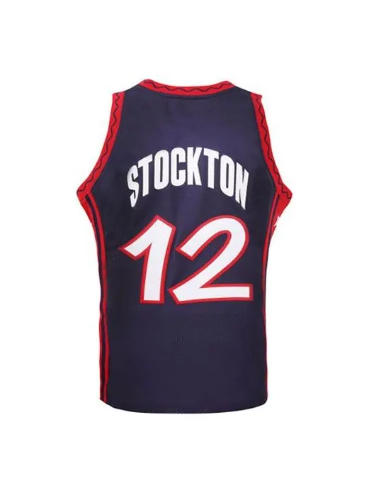 Джерси Mitchell & Ness Team USA 1996-97 Jerseys 'John Stockton 12' — изображение 2 из 2, темно-синий