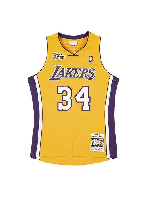 Джерси Mitchell & Ness NBA Swingman Jersey Los Angeles Lakers Home 00-01 Shaquille ONeal — изображение 1 из 2, желтый