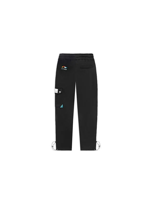 Штаны cj mccollum graphic прямые спортивные штаны Li-Ning — изображение 2 из 2, черный/мульти