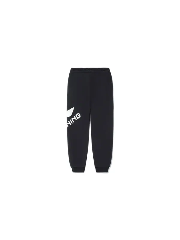 Штаны с графическим принтом, спортивные штаны Li-Ning — изображение 2 из 2, темный серый/белый
