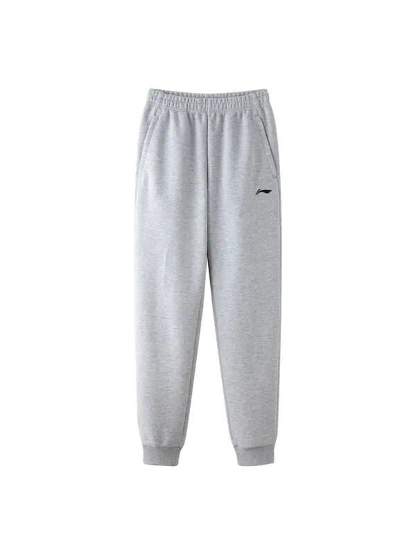Штаны с логотипом, спортивные штаны Li-Ning — изображение 1 из 2, светлый серый/черный