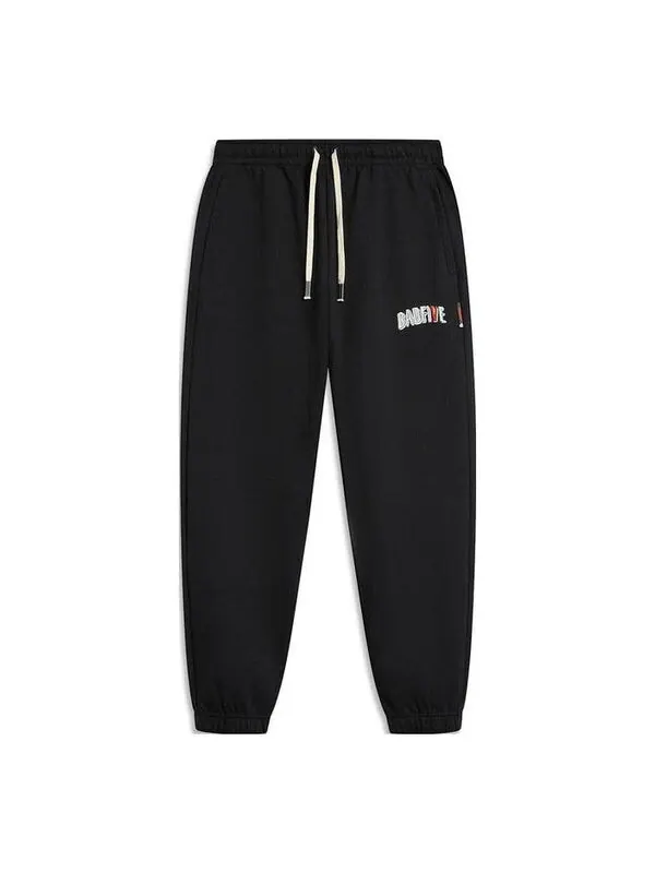 Штаны трикотажные спортивные штаны с логотипом badfive Li-Ning — изображение 1 из 2, черный