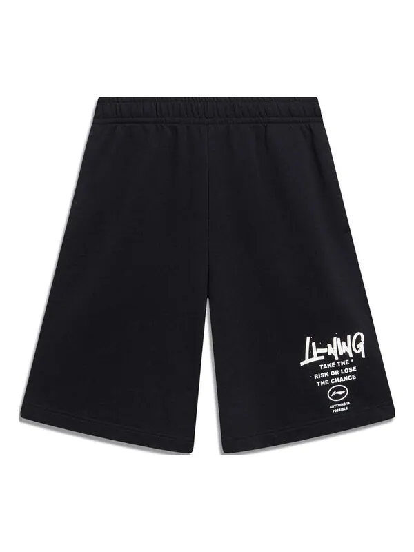 Шорты все возможно графические прямые шорты Li-Ning — изображение 1 из 2, черный/белый