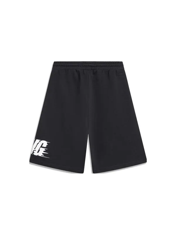 Шорты с графическим принтом, свободные шорты Li-Ning — изображение 2 из 2, черный/белый