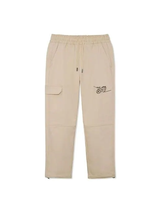 Спортивные брюки Li-Ning Wade x DFT Fleeced Straight Pants 'Khaki' — изображение 1 из 2, бежевый