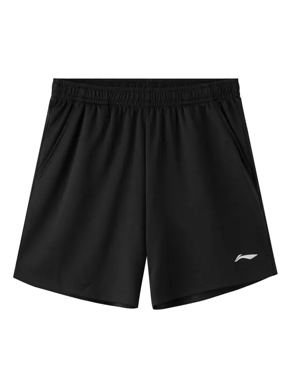 Шорты с логотипом для настольного тенниса трикотажные шорты Li-Ning — изображение 1 из 2, черный