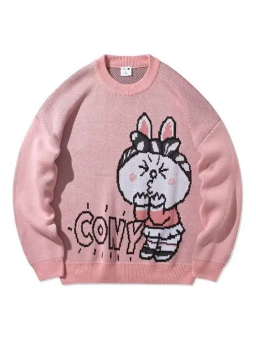 Свитер x line friends с графическим круглым вырезом Li-Ning — изображение 1 из 2, розовый/мульти