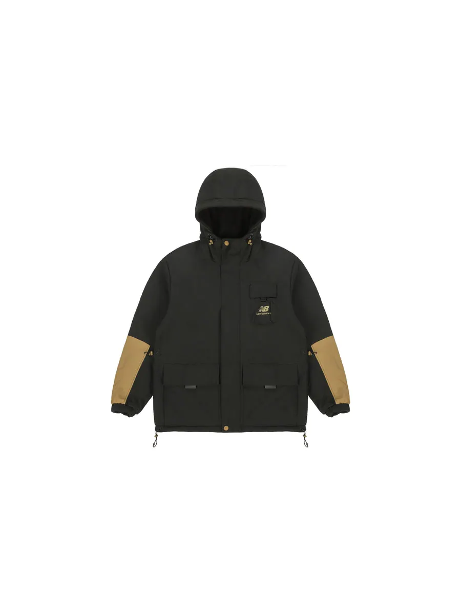 Куртка New Balance hooded Casual Jacket Couple Style Black — изображение 3 из 4, черный