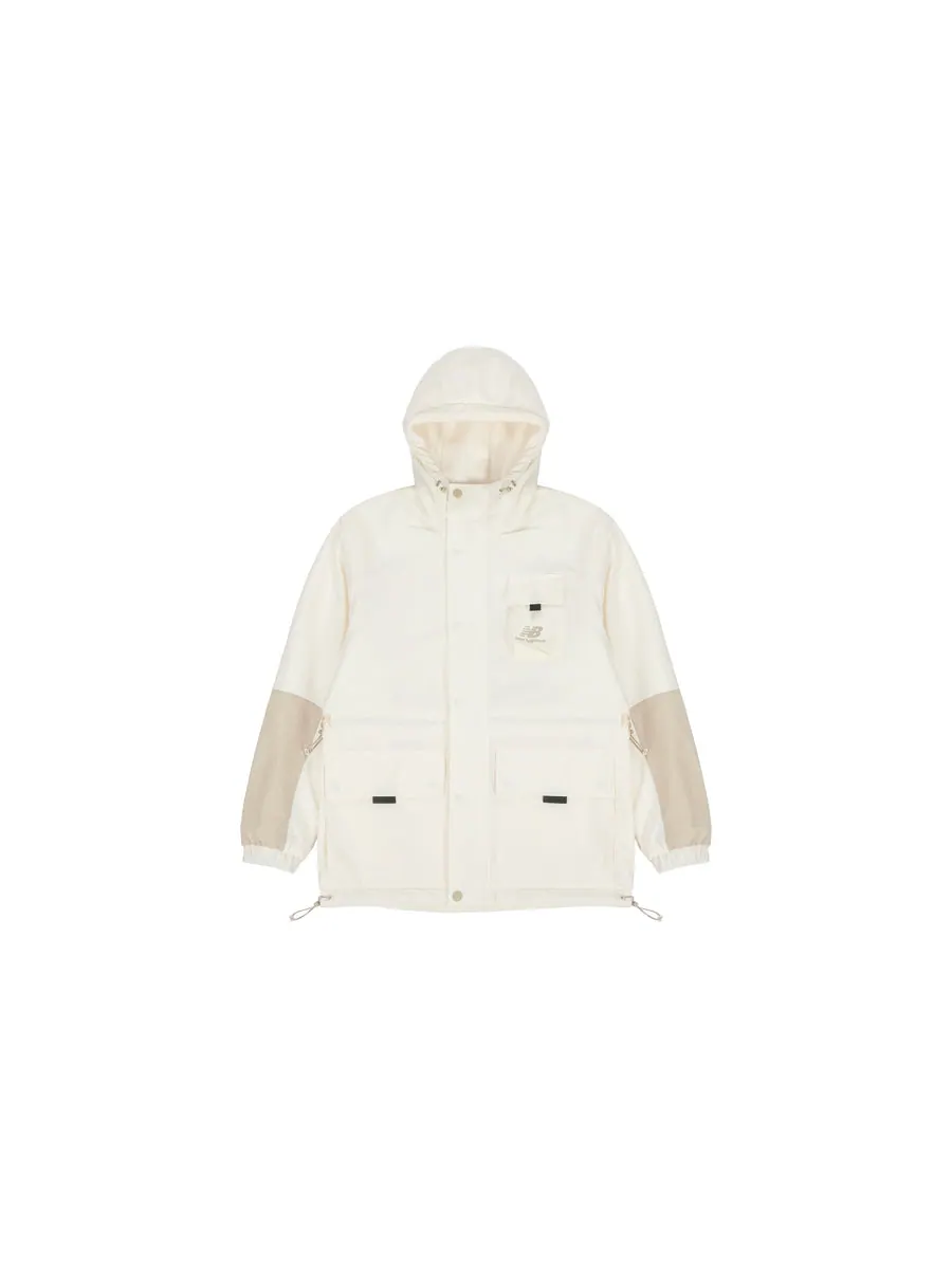 Куртка New Balance hooded Casual Jacket Couple Style White — изображение 3 из 4, белый