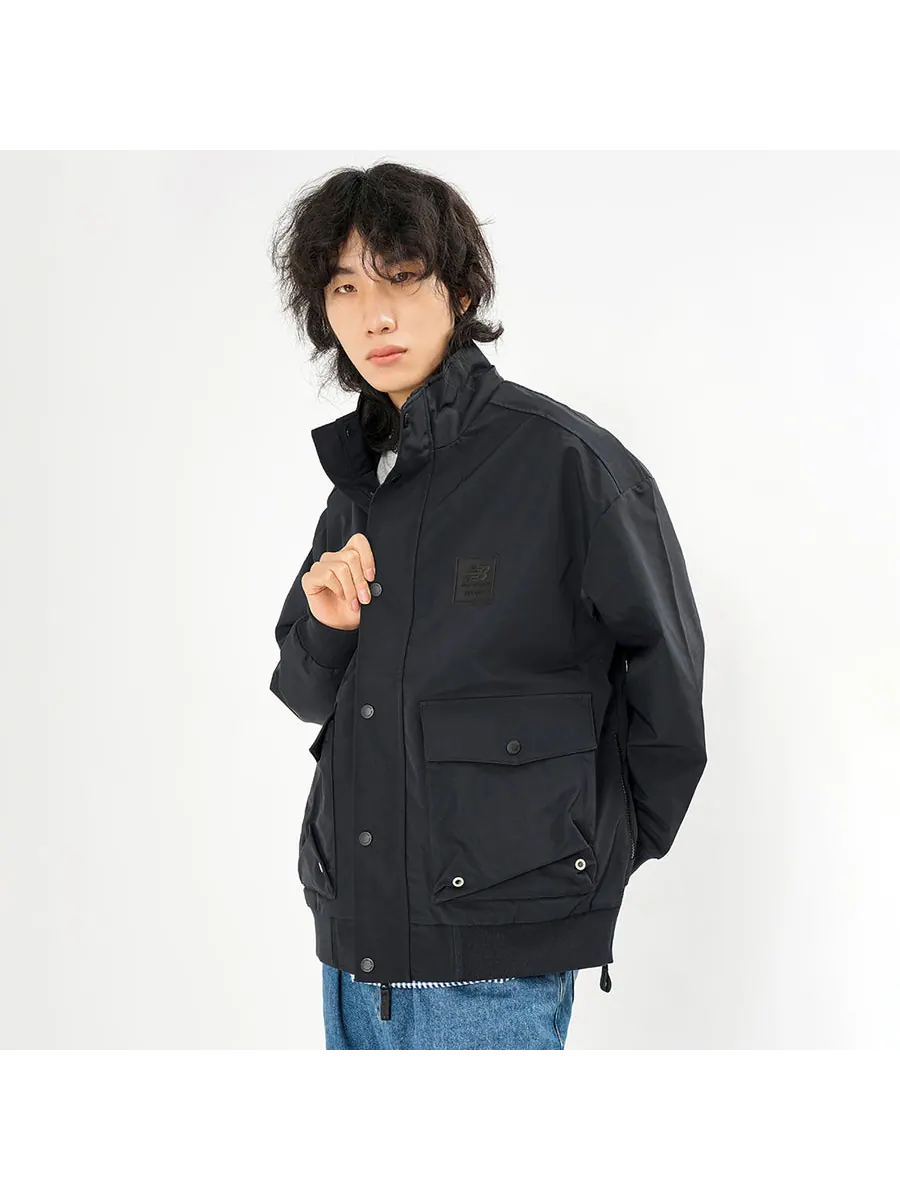 Куртка New Balance Multiple Pockets Cargo Windproof Sports Logo Jacket Black — изображение 5 из 5, черный