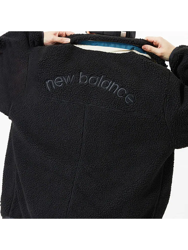 Куртка New Balance Unisex Keep Warm Stand Collar Knitting Jacket Black — изображение 3 из 3, черный