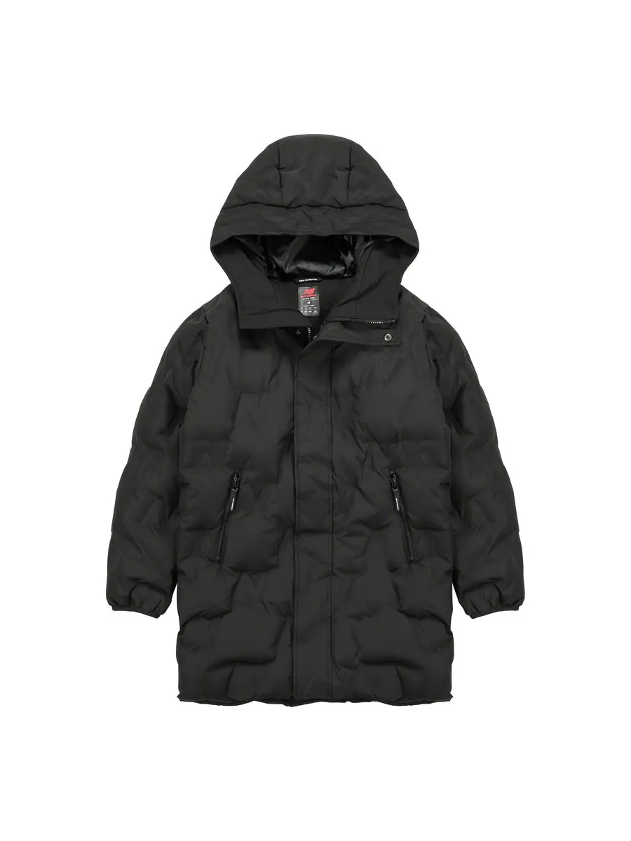 Куртка New Balance Long Down Jacket 'Black' — изображение 1 из 2, черный