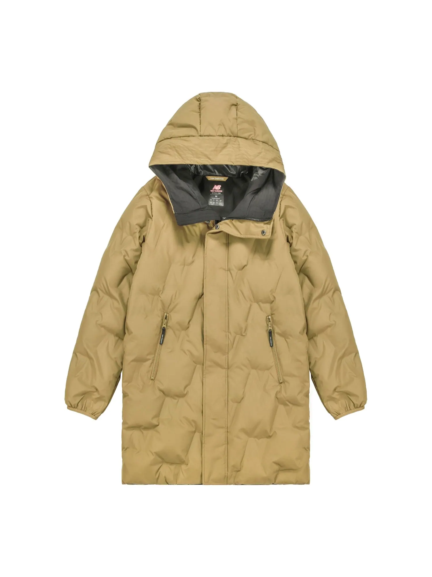 Куртка New Balance Long Down Jacket 'Olive Green' — изображение 1 из 2, оливковый зеленый