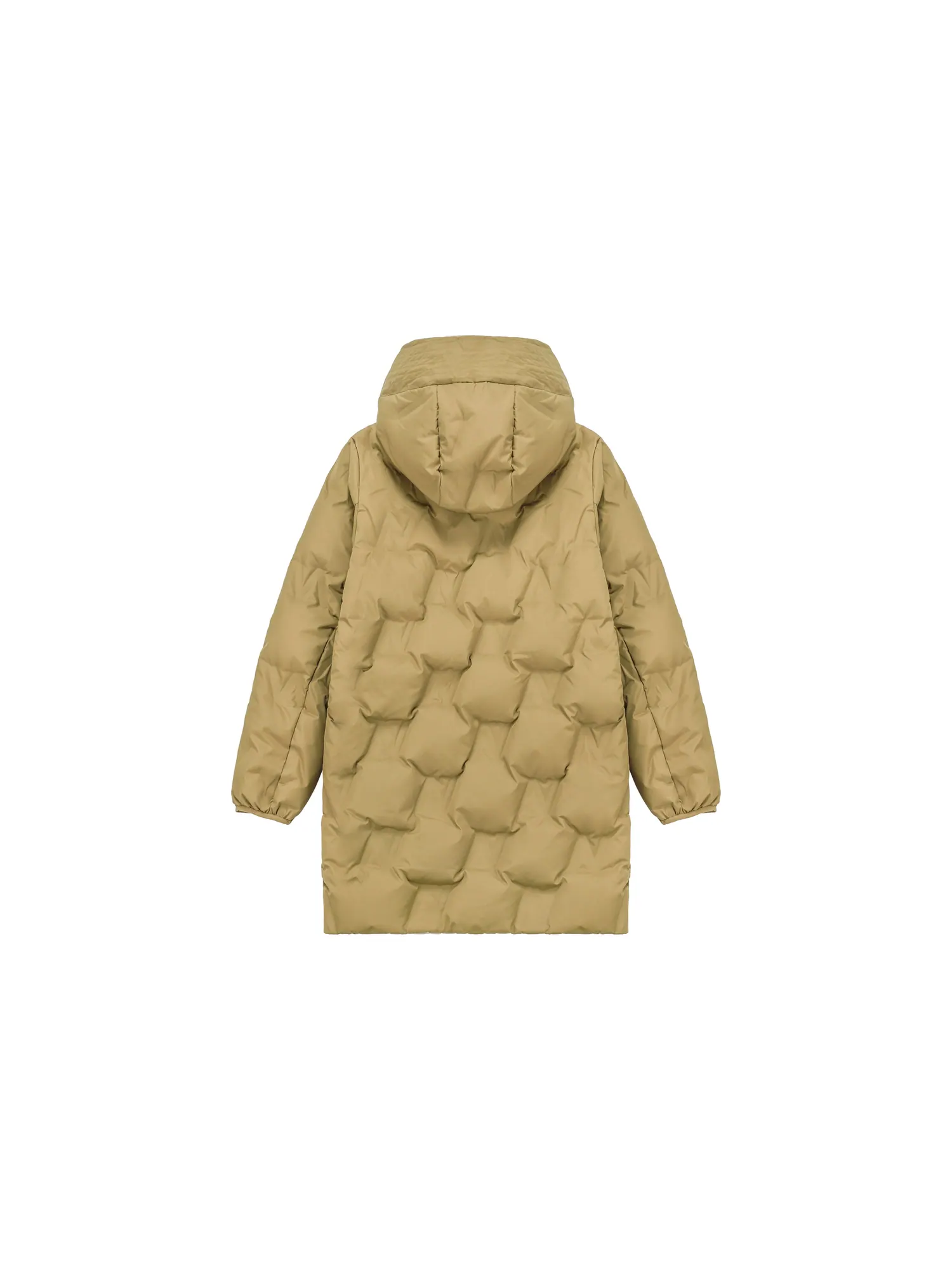 Куртка New Balance Long Down Jacket 'Olive Green' — изображение 2 из 2, оливковый зеленый