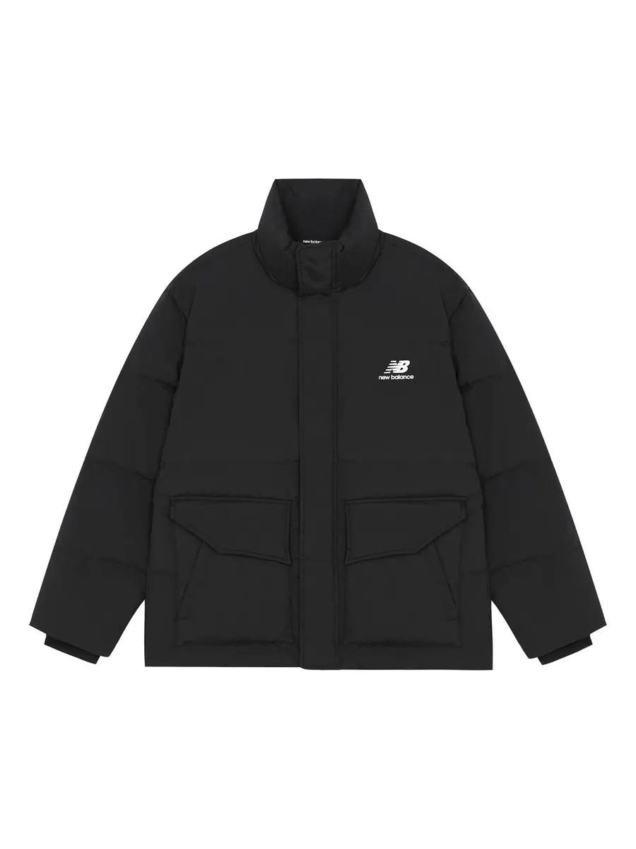 Куртка New Balance Logo Print Warm Jacket 'Black' — изображение 1 из 2, черный